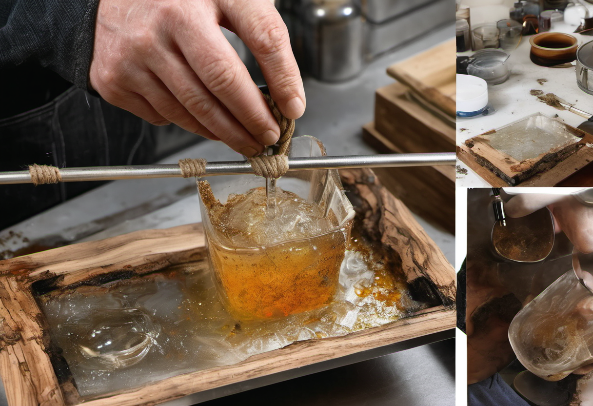 Pouring final resin layer